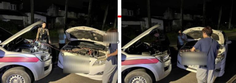 วันที่ 20 สิงหาคม 2567 เจ้าหน้าที่ตำรวจสายตรวจ 122 สภ.ภูพิงคราชนิเวศน์ ให้ความช่วยเหลือประชาชนรถแบตเตอรี่หมด ทำการช่วยเหลือเรียบร้อยโดยการจั๊มสตาร์ทรถยนต์ไปต่อได้