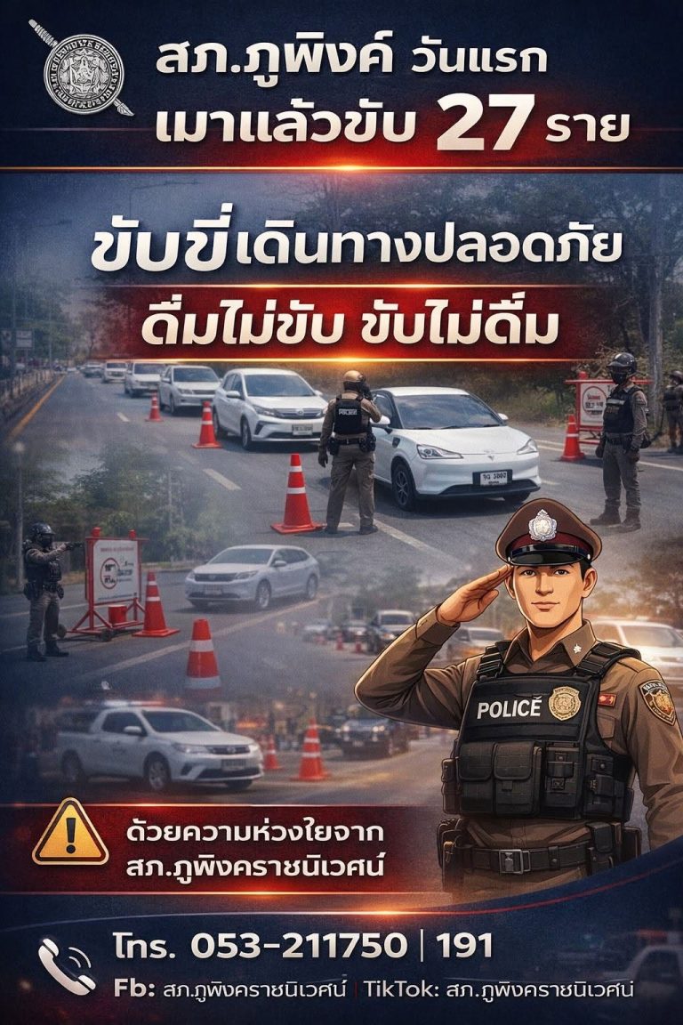 ขับขี่เดินทางปลอดภัย “เมาไม่ขับ ขับไม่ดื่ม”