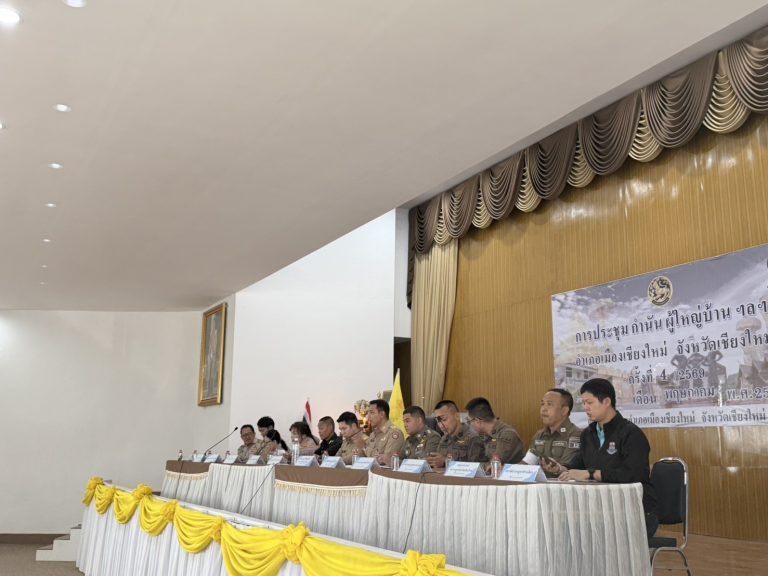 วันที่  8 พฤษภาคม  2569 เวลา 09.00 น.  พ.ต.อ.สิโณทัย ลิลิตธรรม  ผกก.สภ.ภูพิงคราชนิเวศน์,  พ.ต.ท.เกียรติศักดิ์ ผัดก๋า  รอง ผกก.ป.สภ.ภูพิงคราชนิเวศน์   ได้มอบหมายให้  พ.ต.ต.เจษฎา พันธุ์แก้วสวป.(ชส.)สภ.ภูพิงคราชนิเวศน์  ร่วมประชุมกำนัน ผู้ใหญ่บ้าน ฯลฯ อำเภอเมืองเชียงใหม่ ครั้งที่ 4/2569