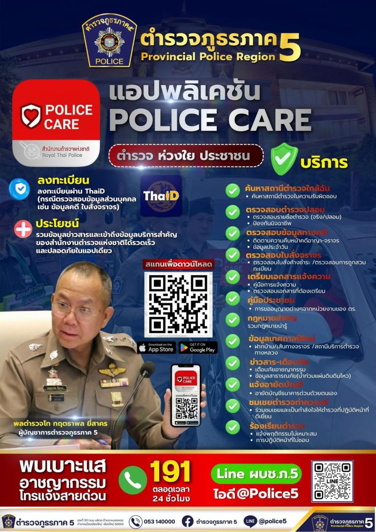 แอปพลิเคชัน POLICE CARE