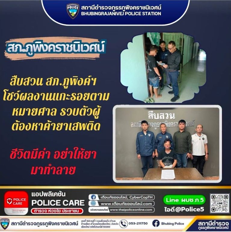 สืบสวน สภ.ภูพิงคราชนิเวศน์  โชว์ผลงานแกะรอยตามหมายศาล รวบตัวผู้ต้องหาค้ายาเสพติด